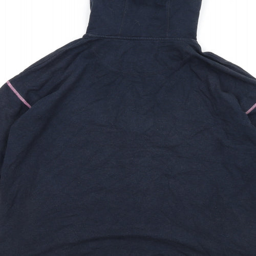 Bamboo Womens Blue Vinyl Pullover Hoodie Size 12 Zip