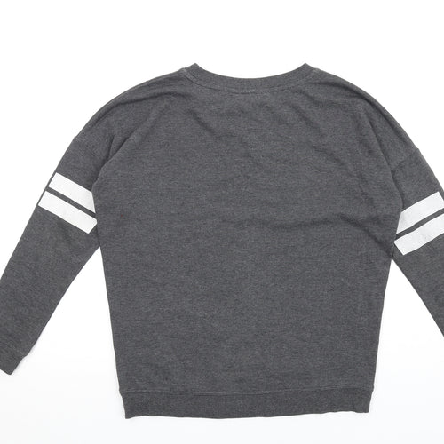 New Look Womens Grey Polyester Pullover Sweatshirt Size 8 Pullover