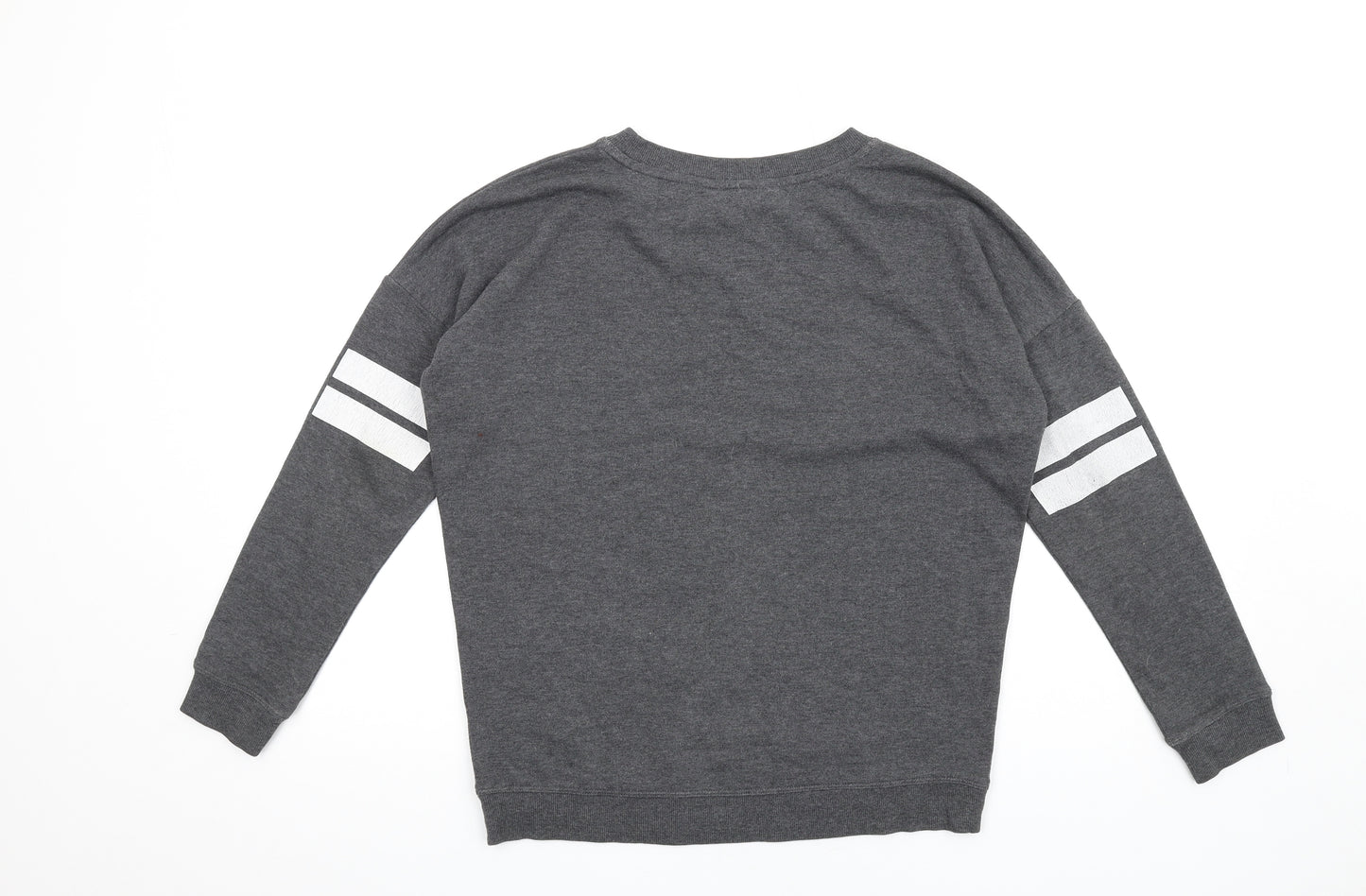 New Look Womens Grey Polyester Pullover Sweatshirt Size 8 Pullover