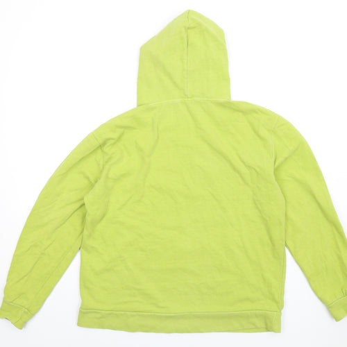 Boohoo Womens Green Cotton Pullover Hoodie Size M Pullover - Butterfly