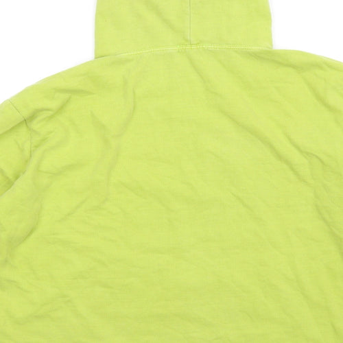 Boohoo Womens Green Cotton Pullover Hoodie Size M Pullover - Butterfly