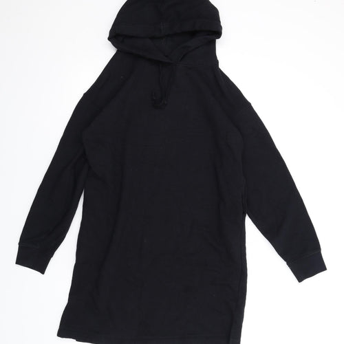 Uniqlo Womens Black Cotton Pullover Hoodie Size XS Pullover