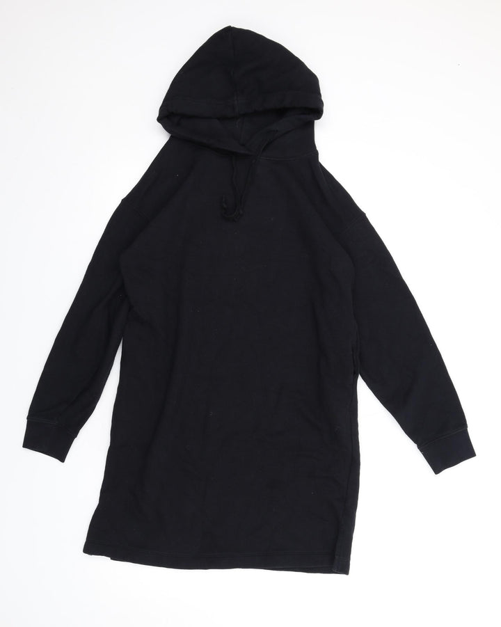 Uniqlo Womens Black Cotton Pullover Hoodie Size XS Pullover