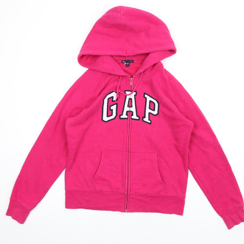 Gap Womens Pink Cotton Full Zip Hoodie Size M Zip