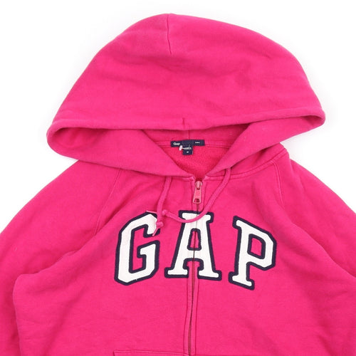 Gap Womens Pink Cotton Full Zip Hoodie Size M Zip