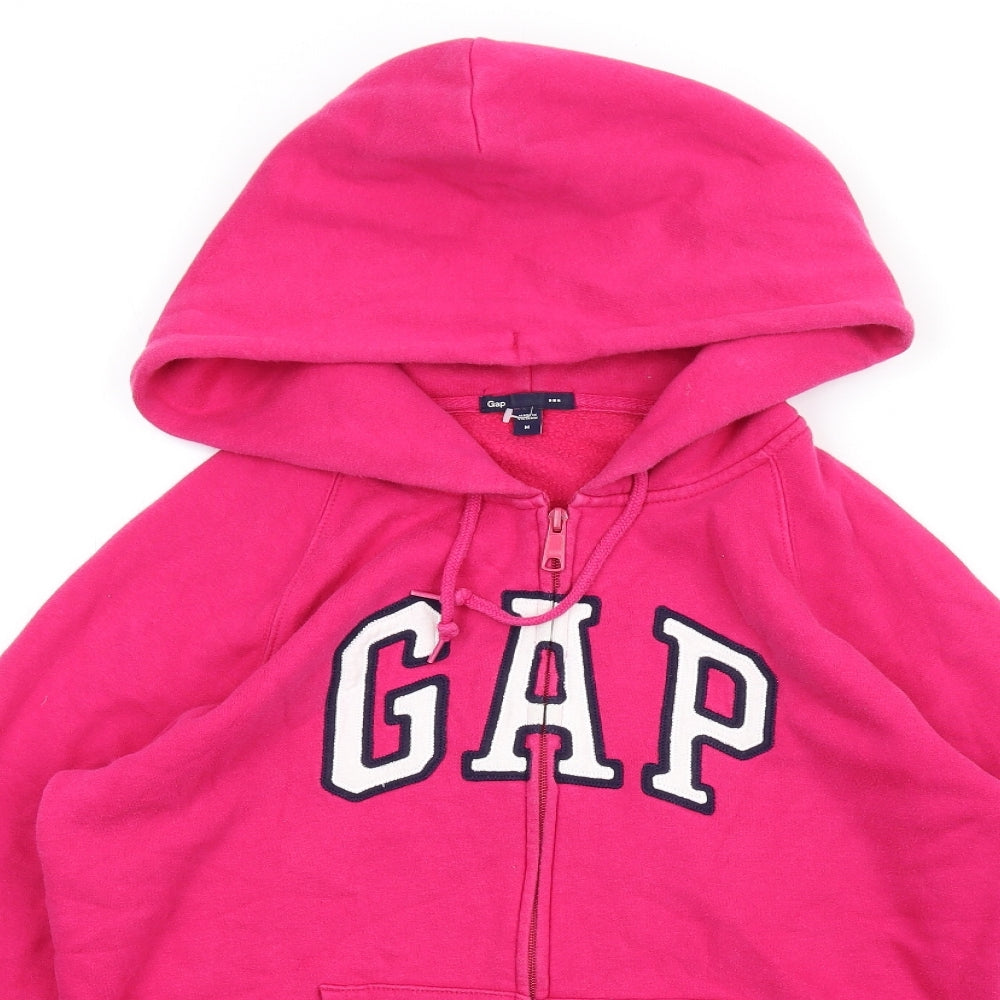 Gap Womens Pink Cotton Full Zip Hoodie Size M Zip