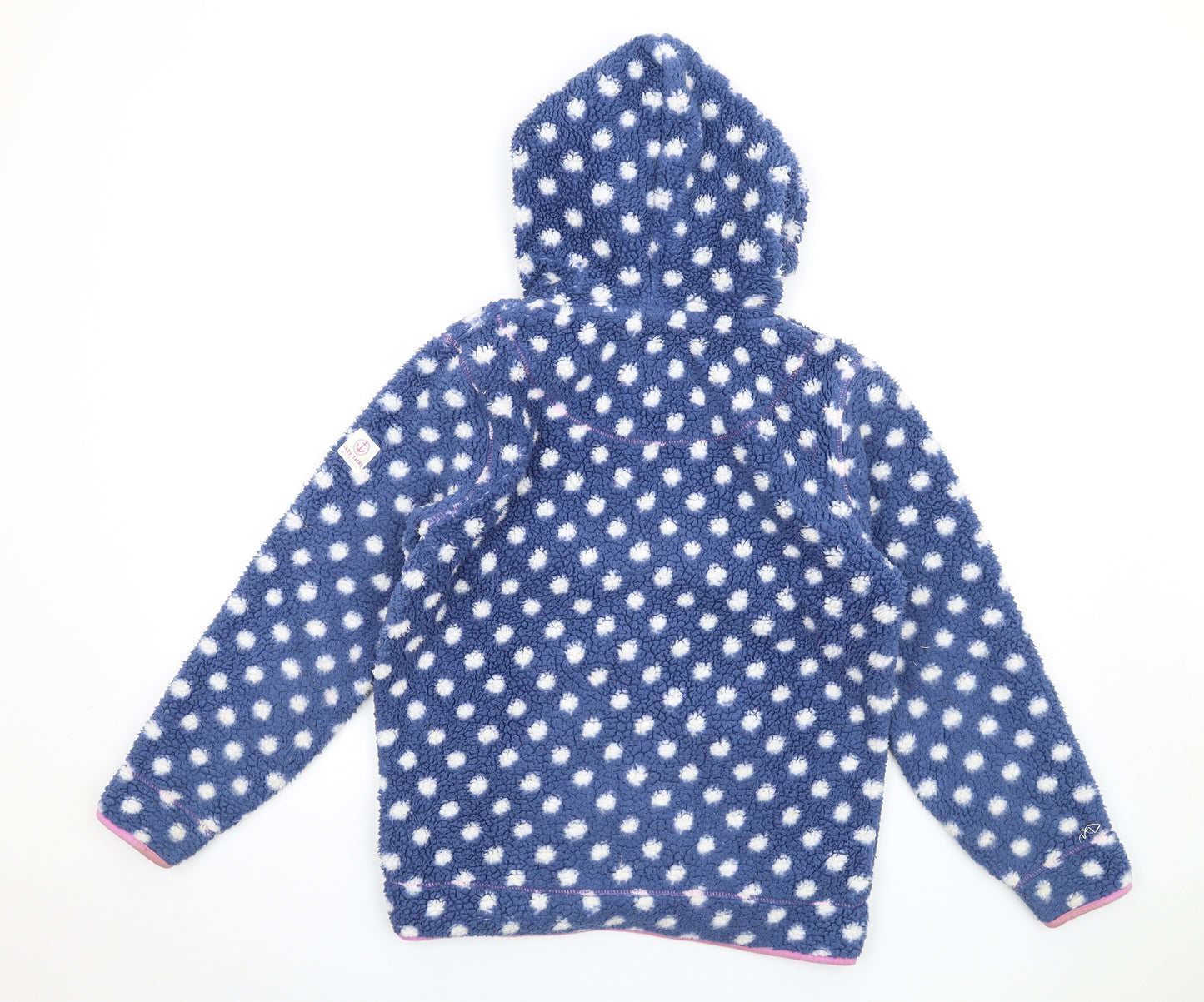 Lazy Jacks Girls Blue Polka Dot Jacket Size 11-12 Years Zip