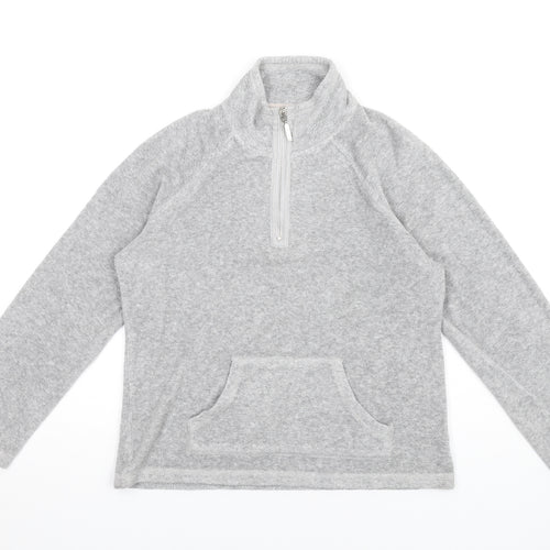 Per Una Womens Grey Polyester Pullover Sweatshirt Size M Zip