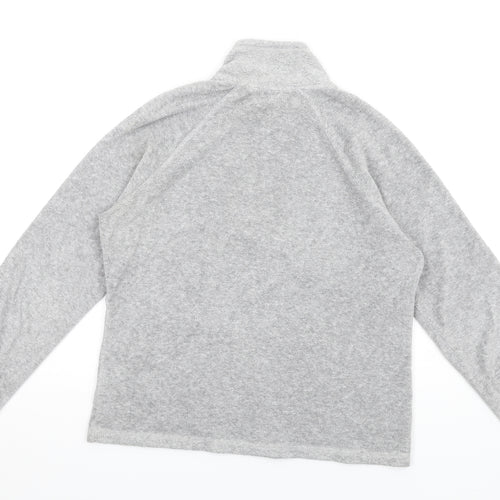 Per Una Womens Grey Polyester Pullover Sweatshirt Size M Zip