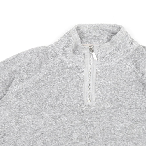 Per Una Womens Grey Polyester Pullover Sweatshirt Size M Zip
