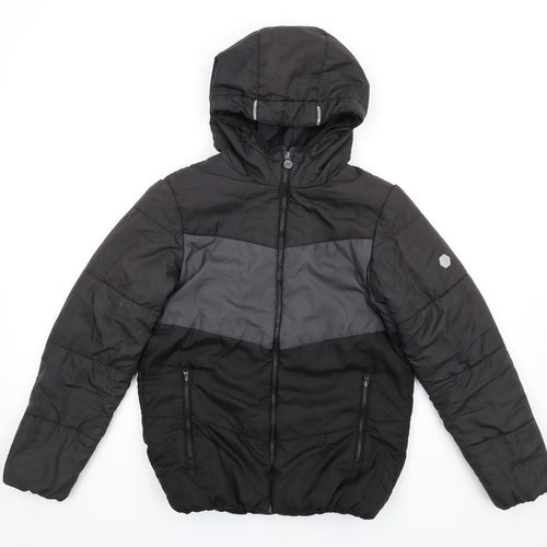 Regatta Boys Black Puffer Jacket Coat Size 13 Years Zip