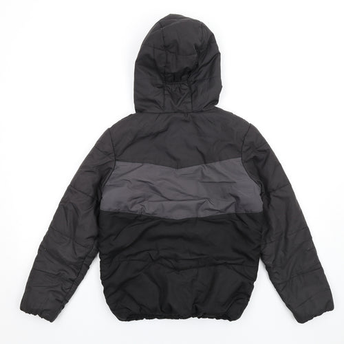 Regatta Boys Black Puffer Jacket Coat Size 13 Years Zip