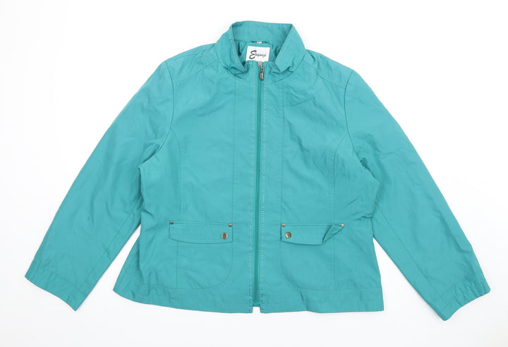 Eleganze Womens Green Jacket Size 20 Zip