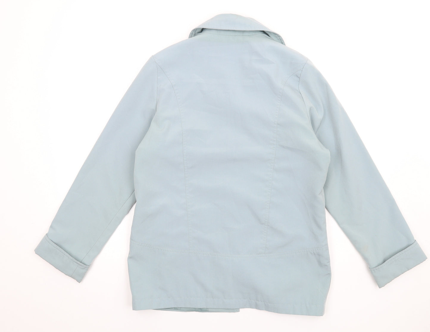 EWM Womens Blue Jacket Coat Size 10 Button