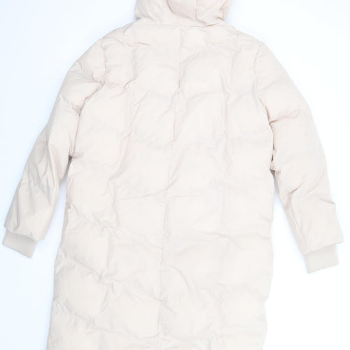 Marks and Spencer Womens Beige Puffer Jacket Coat Size 10 Zip