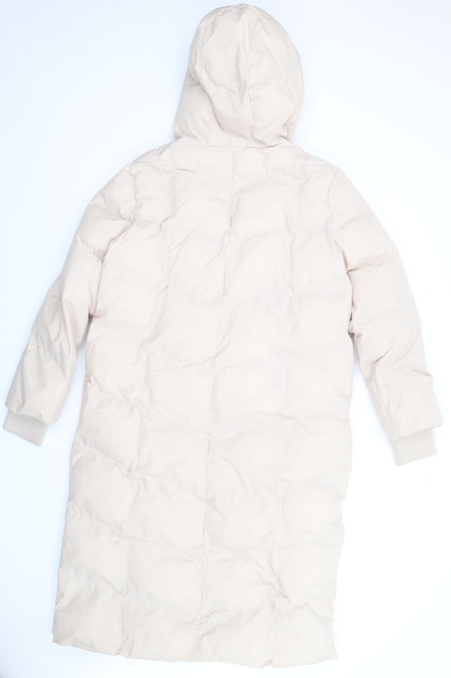 Marks and Spencer Womens Beige Puffer Jacket Coat Size 10 Zip