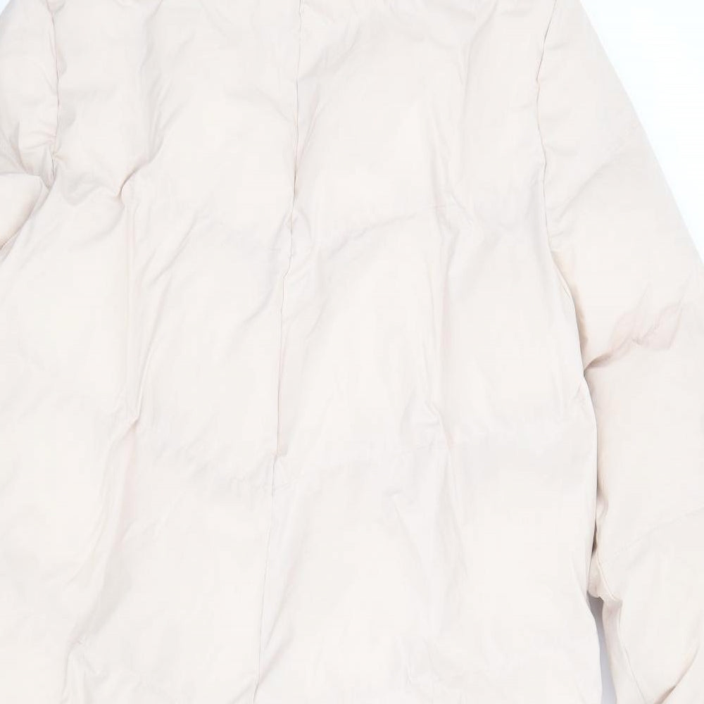 Marks and Spencer Womens Beige Puffer Jacket Coat Size 10 Zip