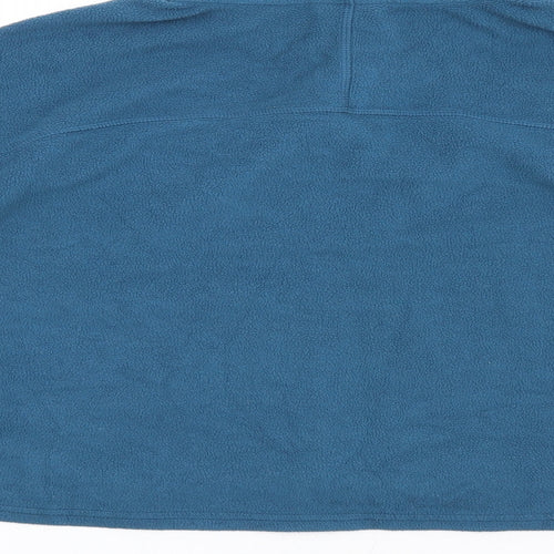 The North Face Womens Blue Polyester Pullover Sweatshirt Size L Zip