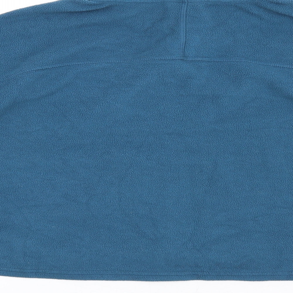 The North Face Womens Blue Polyester Pullover Sweatshirt Size L Zip
