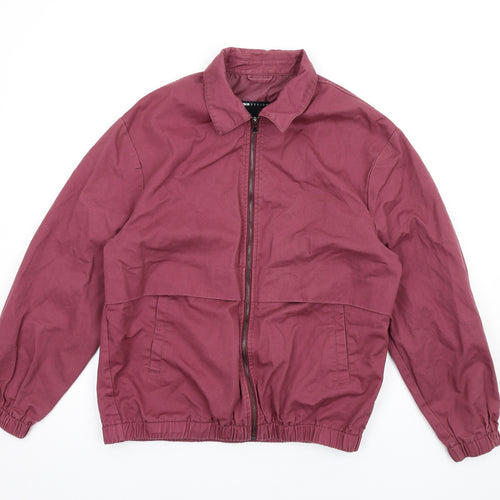ASOS Mens Purple Bomber Jacket Coat Size L Zip