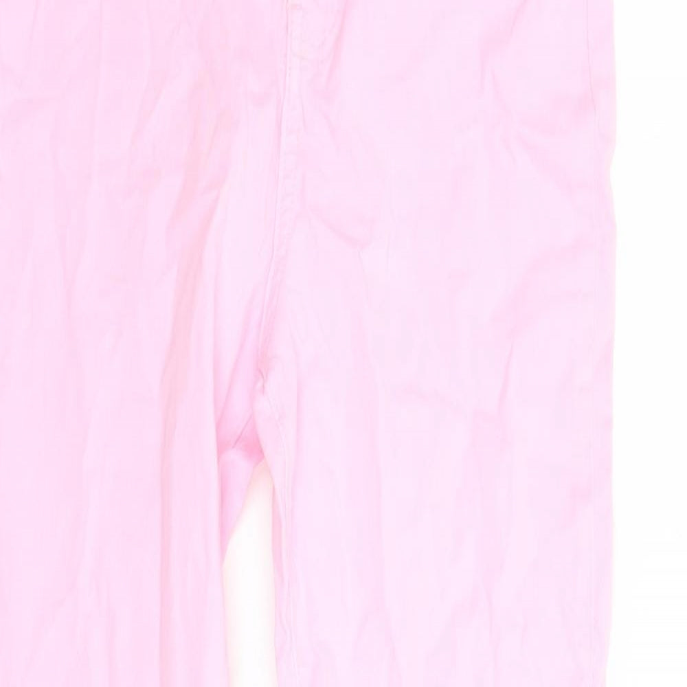 I SAW IT FIRST Womens Pink Cotton Flared Jeans Size 10 L32 in Regular Zip - Pockets