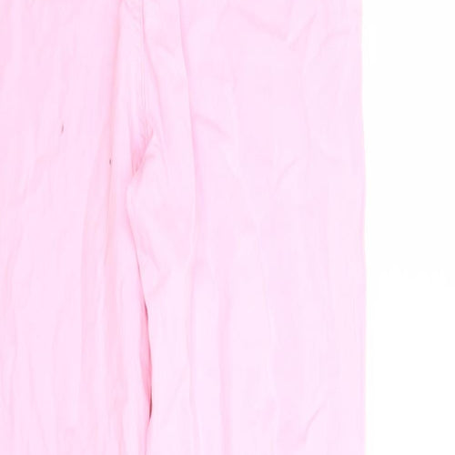 I SAW IT FIRST Womens Pink Cotton Flared Jeans Size 10 L32 in Regular Zip - Pockets