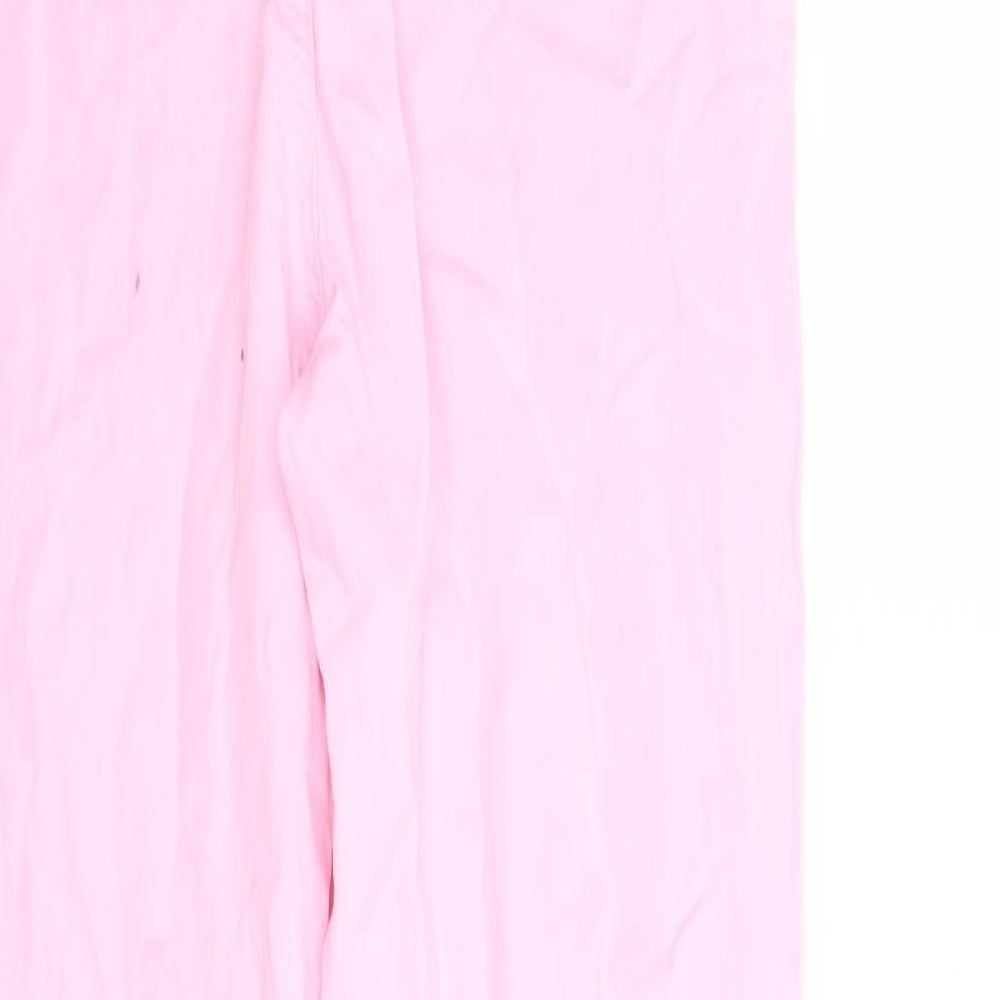 I SAW IT FIRST Womens Pink Cotton Flared Jeans Size 10 L32 in Regular Zip - Pockets