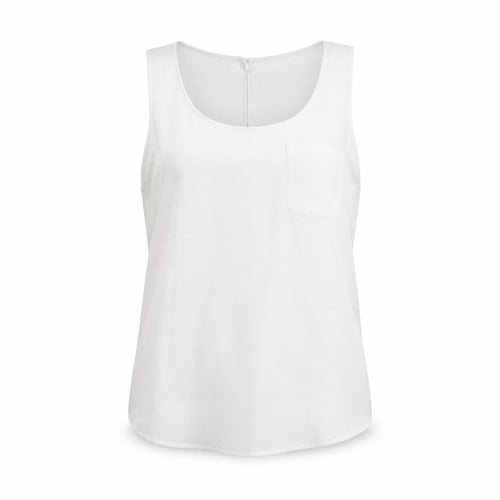 Oasis Womens White Polyester Camisole Tank Size 10 Round Neck - Pocket Detail