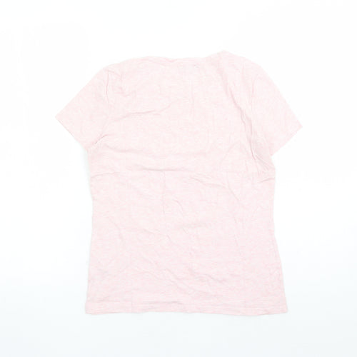 Hobbs Womens Pink 100% Cotton Basic T-Shirt Size XS Round Neck