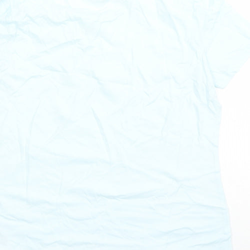 Hobbs Womens Blue 100% Cotton Basic T-Shirt Size XS Round Neck