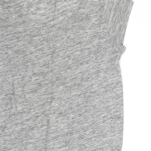 River Island Womens Grey Viscose Basic T-Shirt Size 8 Round Neck