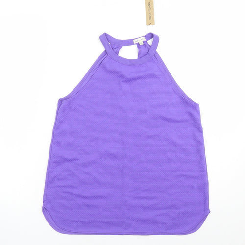 River Island Womens Purple Polyester Camisole Tank Size 10 Round Neck