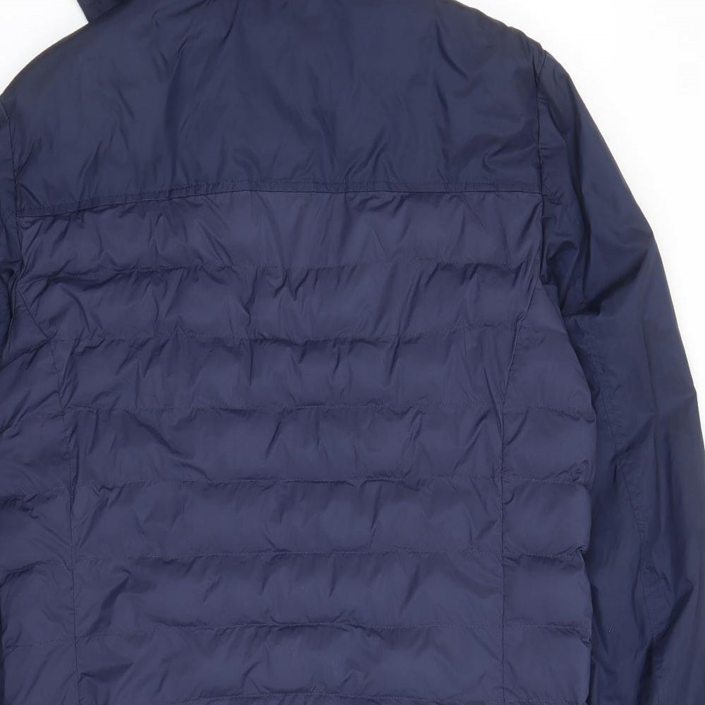 Hackett Mens Blue Quilted Coat Size M Zip - Aston Martin Racing