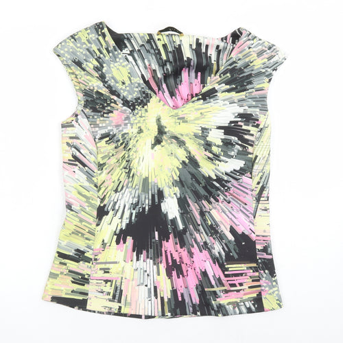 Per Una Womens Multicoloured Geometric Polyester Basic Tank Size 12 V-Neck