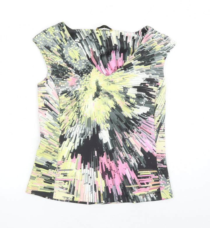 Per Una Womens Multicoloured Geometric Polyester Basic Tank Size 12 V-Neck
