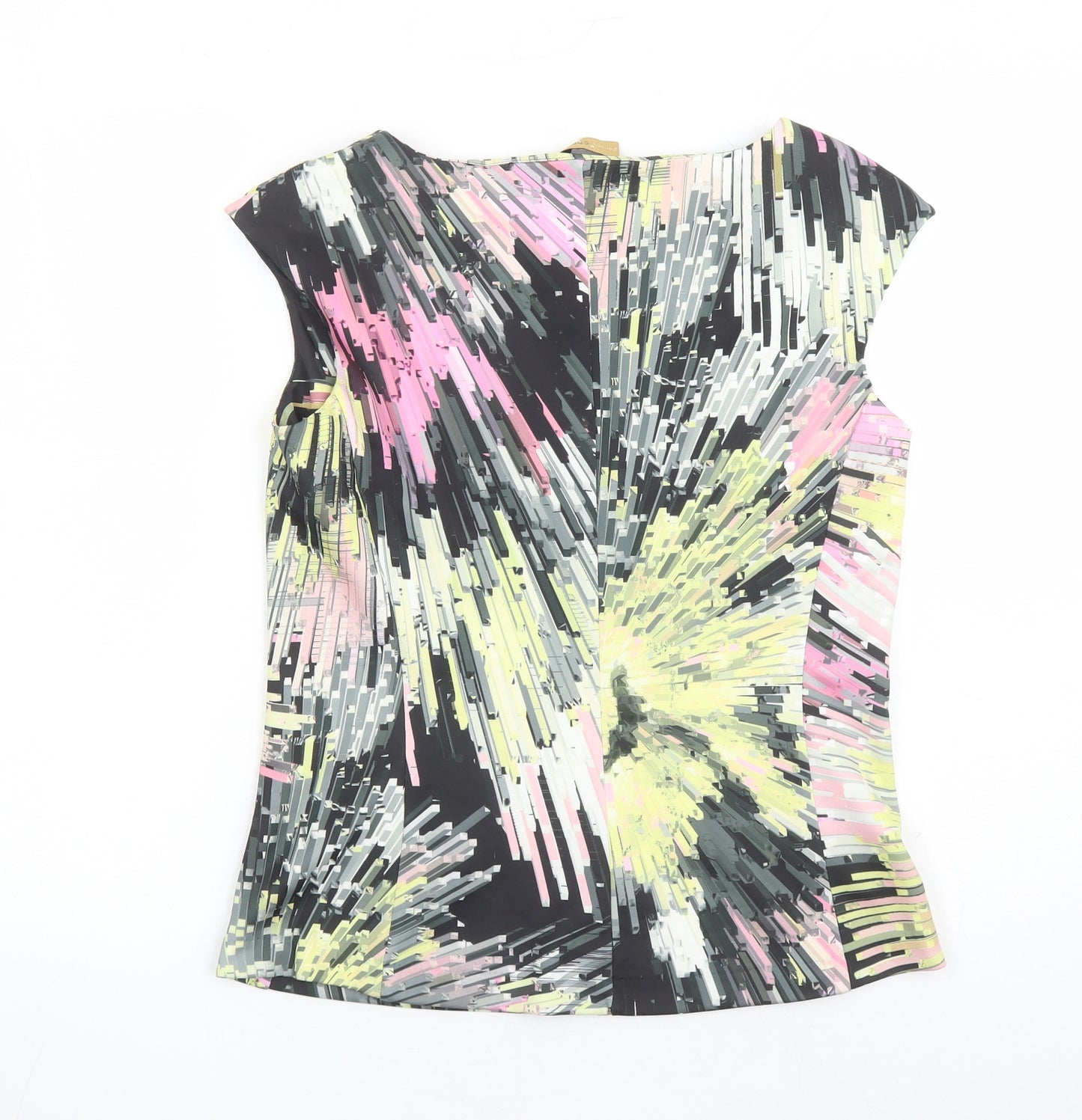 Per Una Womens Multicoloured Geometric Polyester Basic Tank Size 12 V-Neck