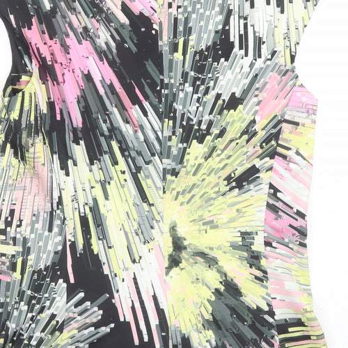 Per Una Womens Multicoloured Geometric Polyester Basic Tank Size 12 V-Neck