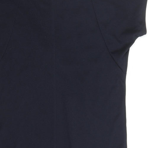 Zara Womens Black Polyester A-Line Size S V-Neck Pullover