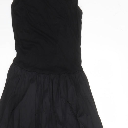 Commense Womens Black Polyester Fit & Flare Size S Round Neck Pullover