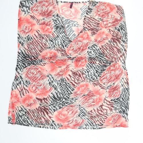 Lipsy Womens Multicoloured Geometric Polyester Cover Up Size S