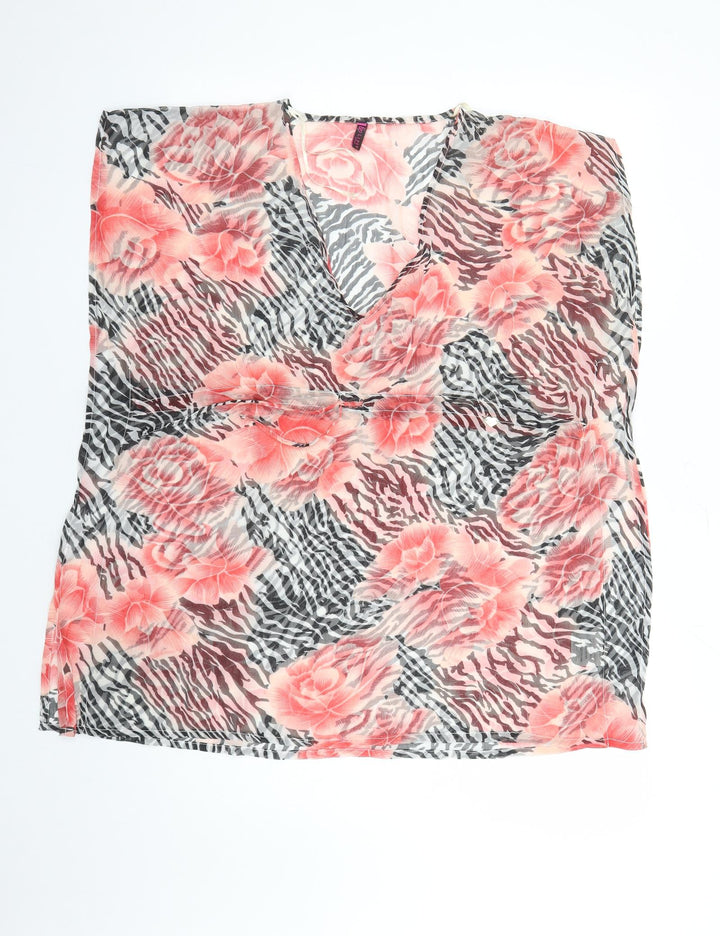 Lipsy Womens Multicoloured Geometric Polyester Cover Up Size S
