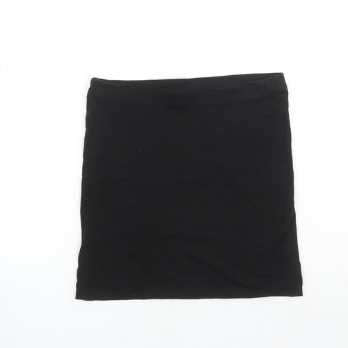 H&M Womens Black Cotton Bandage Skirt Size XS - Elasticated Waist