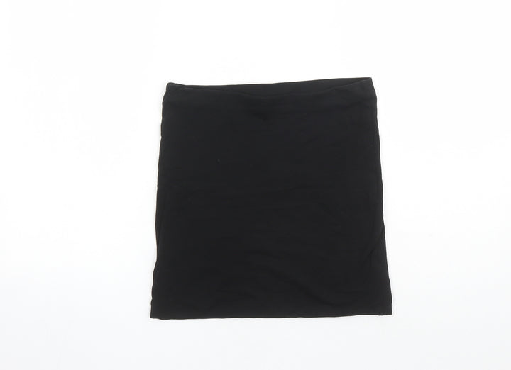 H&M Womens Black Cotton Bandage Skirt Size XS - Elasticated Waist