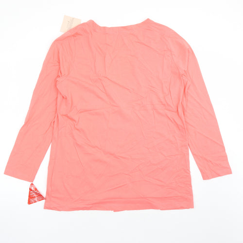 Savior Womens Pink V-Neck 100% Cotton Cardigan Jumper Size 18 - Pockets