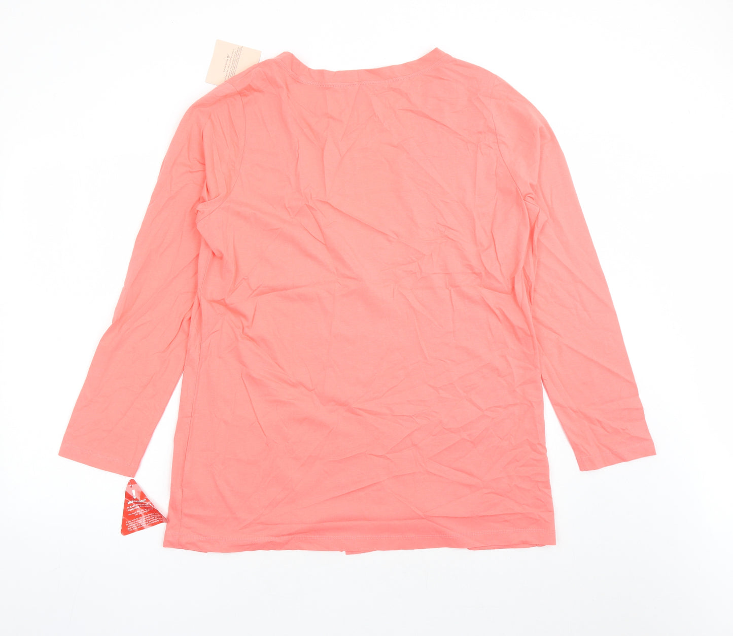 Savior Womens Pink V-Neck 100% Cotton Cardigan Jumper Size 18 - Pockets