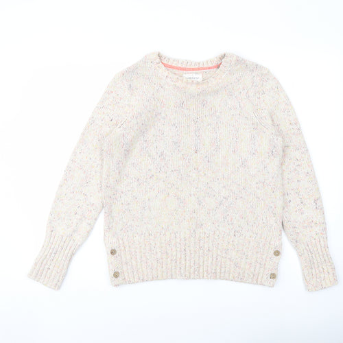 MANTARAY PRODUCTS Womens Pink Crew Neck Cotton Pullover Jumper Size 10