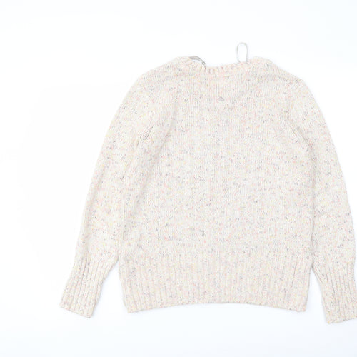 MANTARAY PRODUCTS Womens Pink Crew Neck Cotton Pullover Jumper Size 10