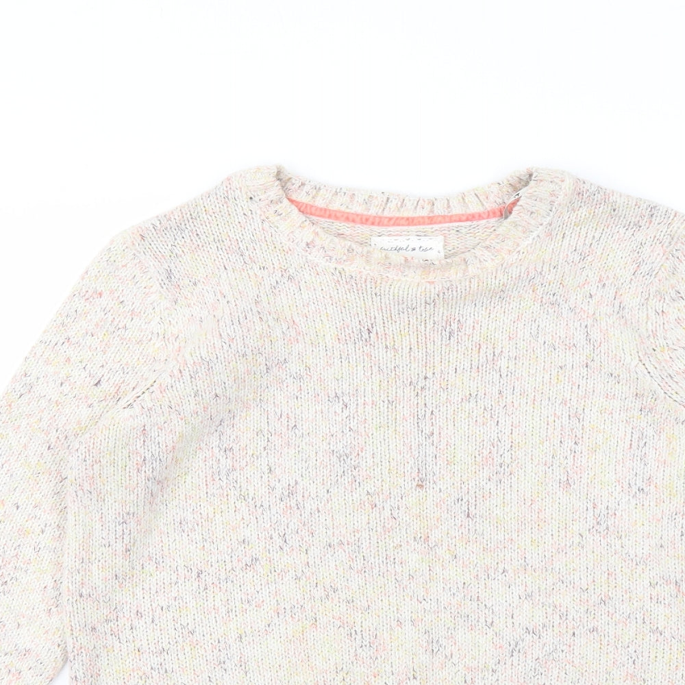 MANTARAY PRODUCTS Womens Pink Crew Neck Cotton Pullover Jumper Size 10