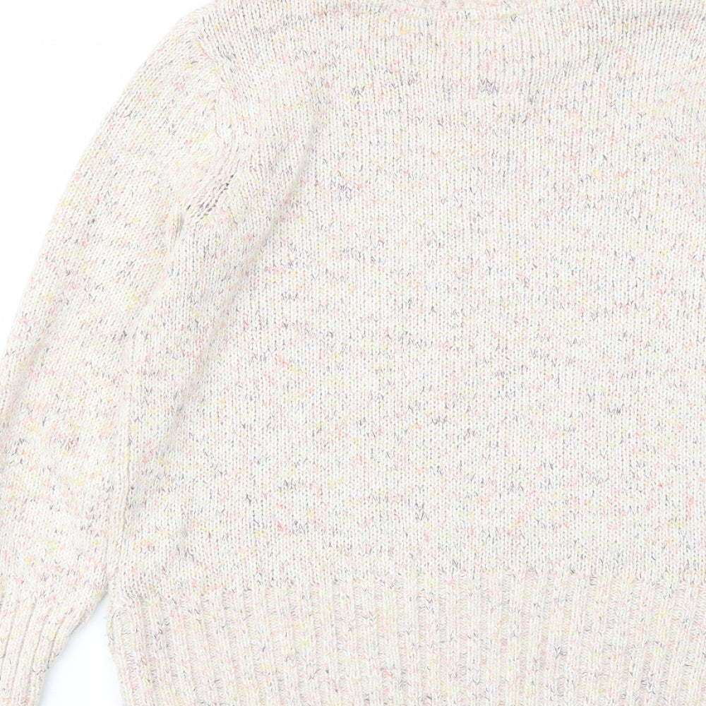 MANTARAY PRODUCTS Womens Pink Crew Neck Cotton Pullover Jumper Size 10