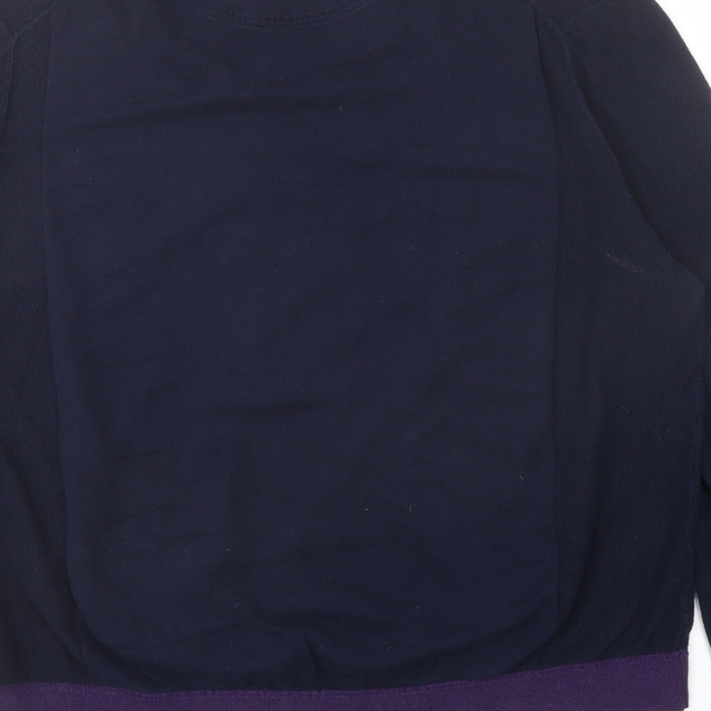 Ted Baker Mens Blue Crew Neck Cotton Pullover Jumper Size XL Long Sleeve